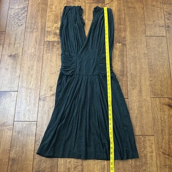 sachin and babi light blue dress Robert Rodriguez Designer Charcoal Deep V Neck Sleeveless Dress Size M